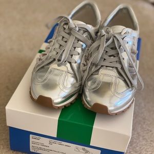 Tory Burch Sport Metallic Ruffle Trainer